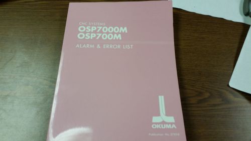 Okuma OSP7000M OSP700M Alarm &amp; Error List
