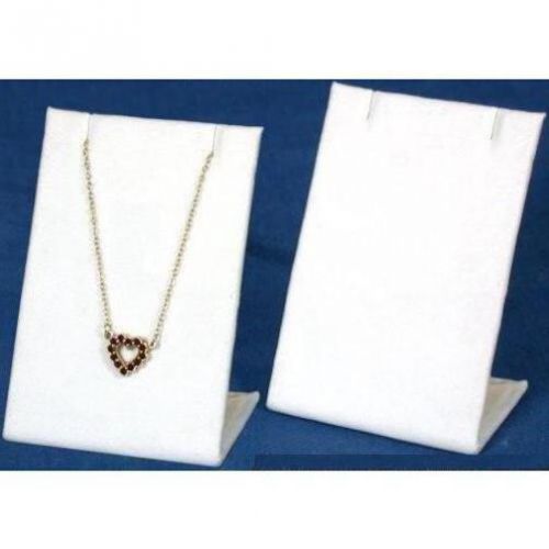 White Velvet Earring &amp; Necklace Pendant Chain Showcase Display Stand Kit 36 Pcs