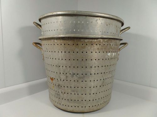 G Pieces Aluminum Colander Strainer Commercial Industrial Kitchen Lot of 2 Vtg