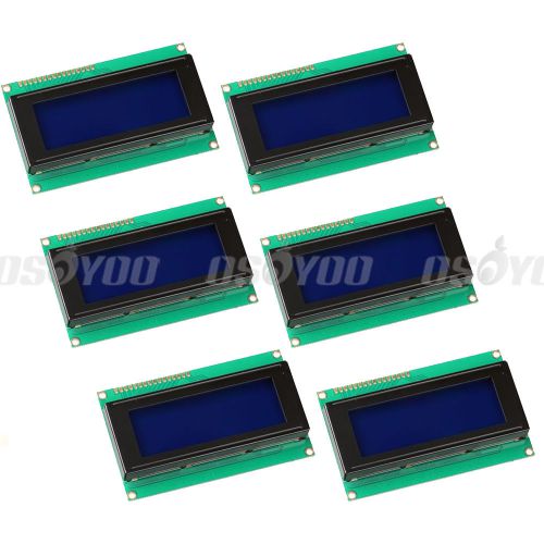 6pcs 2004 20x4 Character LCD Display Module HD44780 Controller Blue Blacklight