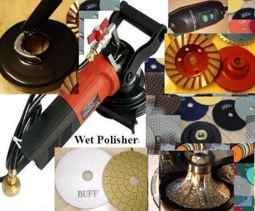 Wet polisher dust free 1/2&#034; half bullnose router buff pad cup granite concrete for sale