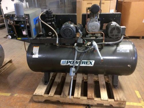 Ad010304 powerex 80 gallon air compressor 1hp 3ph johnson controls dryer used for sale