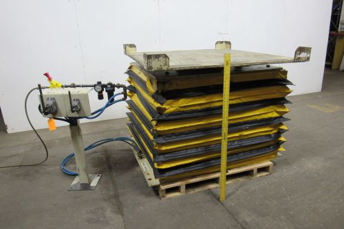 AIRFLOAT L10-0006-13 Pneumatic Scissor Lift &amp; Rotate Table 17&#034;-40&#034; Range 5000Lb.