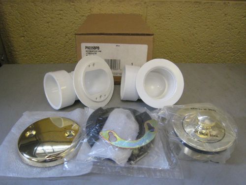 New Dearborn Brass P9225BPB Lift &amp; Turn Sch40 PVC Bath Waste Kit Polished Brass