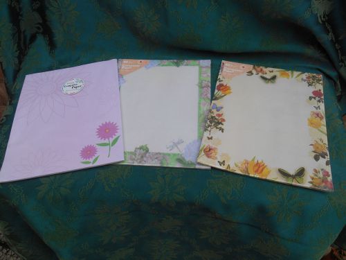 120 Sheets Decorative Computer Printer Stationery Paper-NIP 3 packs/patterns