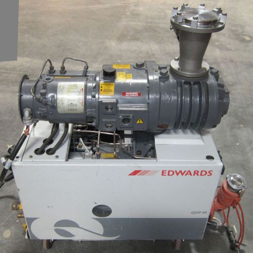 EDWARDS QDP40 DRY VACUUM PUMP WITH QMB-250 BOOSTER PUMP