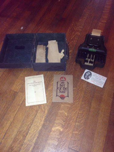 Antique LaSalle Stenotype Short Hand Steganograph Machine With Case, Paper