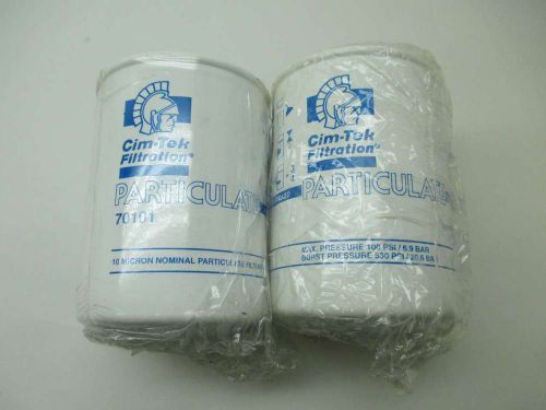 Lot 2 new cim-tek 70101 particulate 10 micron nominal particulate filter d512870 for sale