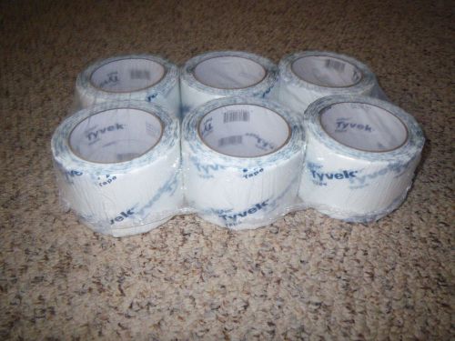 6 Pack of 3&#034; -DUPONT TYVEK SHEATHING TAPE &#034;factory sealed&#034;  $1 ship