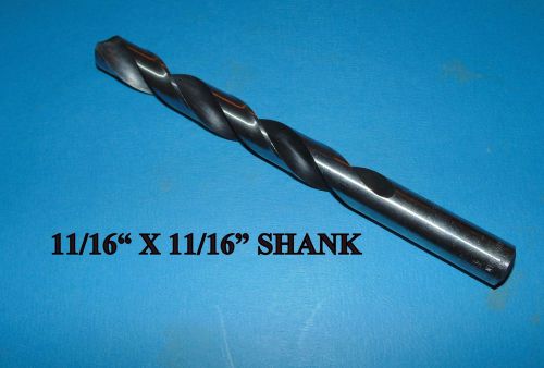 TWIST DRILL 11/16&#034; X 11/16&#034; SHANK X  7.75&#034; LONG DRILL BIT HIGH SPEED