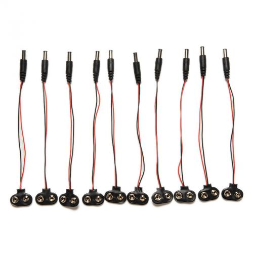 5PCS T type 9V DC Battery Power Cable Barrel Jack Connector for Arduino LA