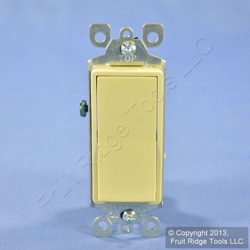 Leviton Ivory Decora Rocker Quiet Wall Light Switch 15A Single Pole Bulk 5601-2I