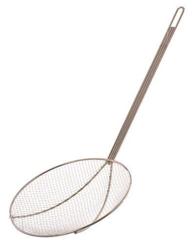 Update international (skm-9wg) 9&#034; nickel-plated round medium mesh skimmer for sale