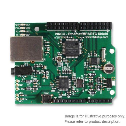 FTDI VSHLD-EMR ETHERNET/RTC/MP3 SHIELD, VINCO DEV MOD