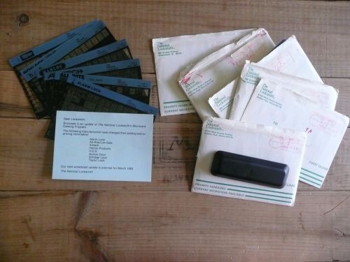 Vintage Locksmith Key Catolog lot Microcard Manuel