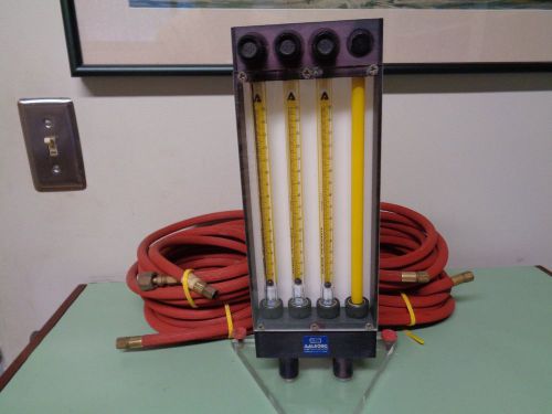 Aalborg Multiple Flow Meter with 3 hose&#039;s each 12 feet long