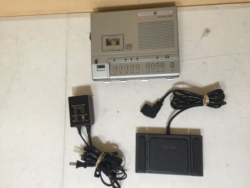 NEAR MINT GE Microcassette Transcriber 3-5161A w/ Power Cord &amp; Foot Pedal