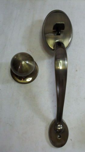 CAL-ROYAL DUMMY ENTRANCE HANDLE SET ANTIQUE BRASS US5 CS-40