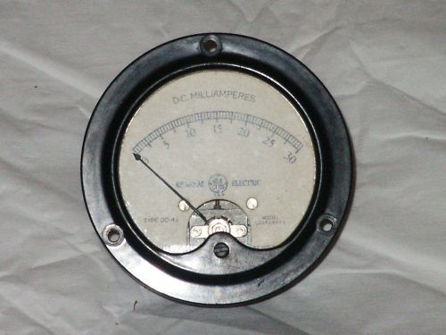 Vintage General Electric US Navy D-C Milliamperes Type DO-41 3 1/2&#034;