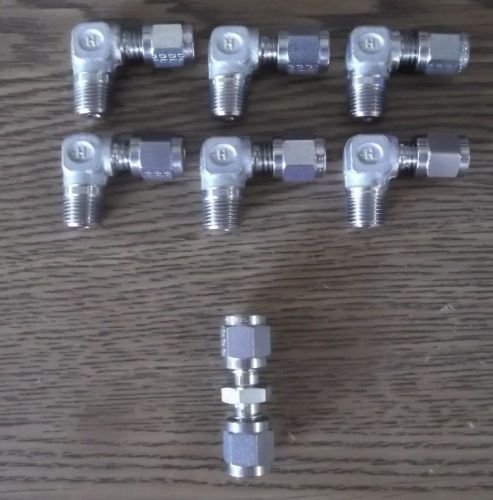 7 gyrolok hoke 1/8 fittings for sale