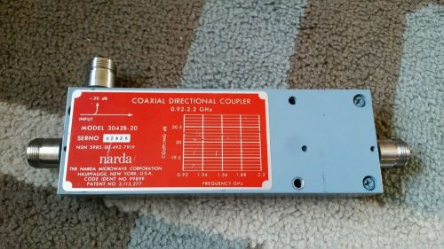 COAXIAL DIRECTIONAL COUPLER NARDA 3042B-20  0.92-2.2GHZ COUPLING  DB