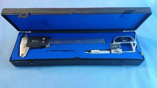 Nsk 0-1&#034; micrometer external &amp; electronic digital caliper 950-201 max -6 in box for sale