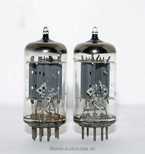 2 tubes Telefunken &lt;&gt;   ECC83 12AX7  smooth plates matched pair (508023)