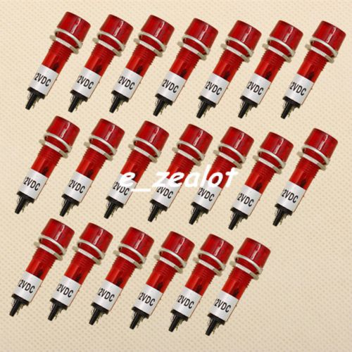 20pcs red led 10mm mini pilot light 12v dc signal light xd10-3 for sale