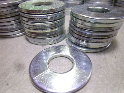 Flat Washers 1/2&#034; Zinc I.D. 0.56 O.D. 1.37 Thickness 0.09 (Qty 65) #60282