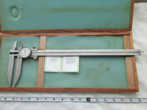 Precision 12&#034; Dial Caliper Fowler-Helios-Heavy Duty in Case