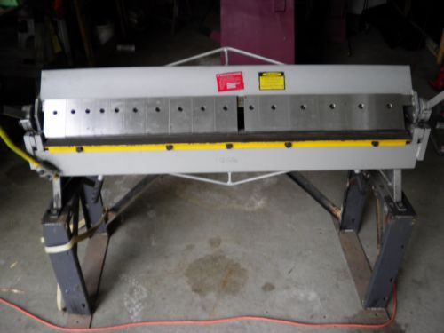 48&#034; pan and box brake / 16 gauge / mounted on 4&#034; channel iron frame for sale