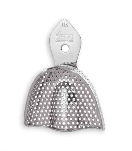 Dental IMPRESSION TRAYS DENTULOUS PERFORATED Upper # 3  ITRLDPU3