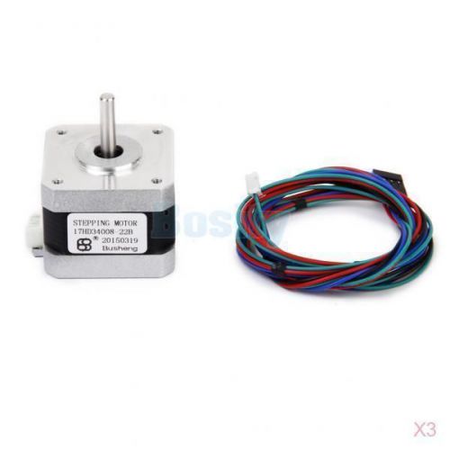 3x nema 17 model stepper stepping motor 45oz-in 1.5a 34mm 1.8deg for 3d printer for sale