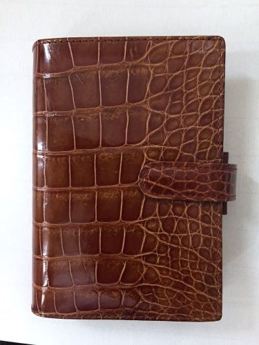 FILOFAX ALLIGATOR POCKET ORGANIZER COGNAC NEW IN BOX