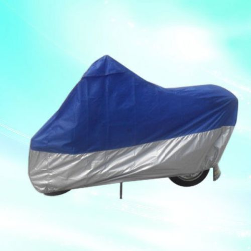 Blue-silver waterproof outdoor*motorcyle motorbike rain vented bike cover xxxl for sale