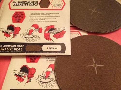 55 aluminum oxide 6 x 1/4&#034; abrasive disc sears roebuck vintage for sale