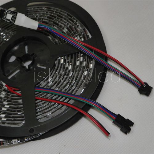 5m 32led/m ws2801 2801 black full color 5050 rgb led strip addressable 5v ip65 for sale