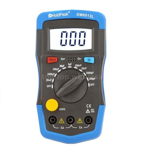 Dm6013l digital capacitance meter capacitor tester 1999 counts lcd backlight for sale