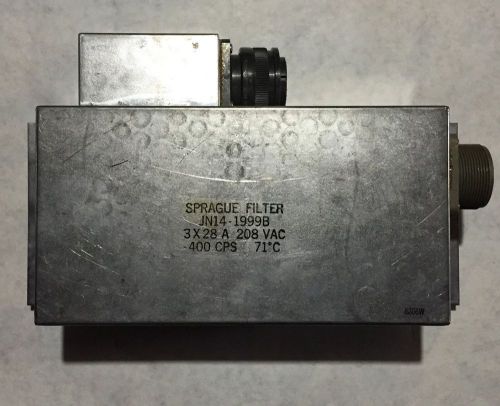 SPRAGUE MILITARY RADIO FREQUENCY FILTER JN14-1999B