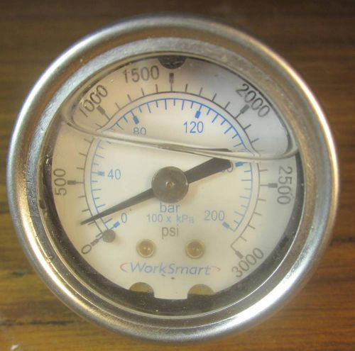 3000 psi 200 bar 1.5&#034; 1/8&#034; npt liquid filled pressure gauge for sale