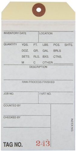 Aviditi G17011 10 Point Cardstock #8 2 Sided Carbon Style Inventory Tag