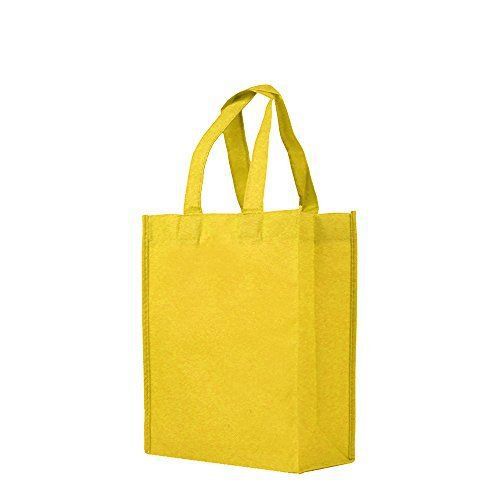 NEW Reusable Gift / Party / Lunch Tote Bags - 25 Pack - Yellow