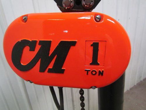 Cm lodestar l 1 ton electric chain hoist 16&#039;6&#034;lift trolley 3ph for sale