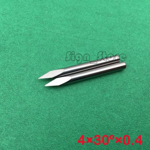 10pcs Three Edged CNC Router Carving Engraving Bit PCB Wood Stone 4mm x30°x0.4mm