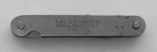 60 Degree Thread Pitch Gage Starrett No. 40