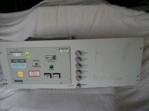 PFEIFFER TCP 270 POWER SUPPLY 715Hz WITH ACCESSORY PLATE