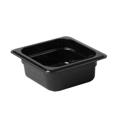 Thunder Group PLPA8162BK, Sixth Size 2.5-Inch Deep Black Polycarbonate Food Pan