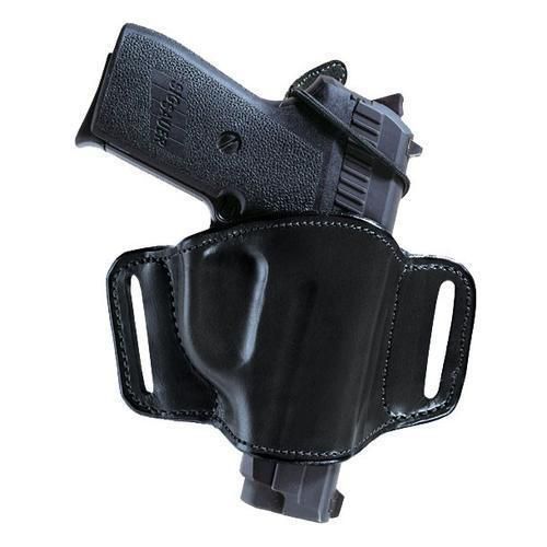 Bianchi 19504 black leather rh minimalist belt slot holster for colt commander for sale