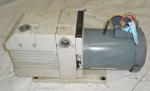 LEYBOLD TRIVAC DUAL STAGE VACUUM PUMP D16B w GE 1HP 3 Phase Motor 220v