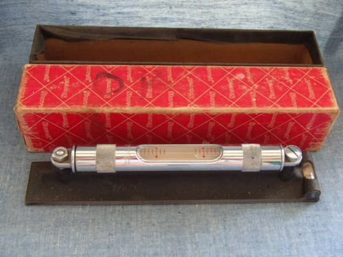 ** 8&#034; STARRETT MACHINIST LEVEL in ORIGINAL BOX * ATHOL MASS USA **